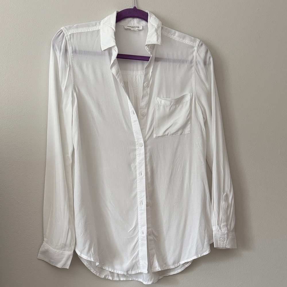 White Button-Up Shirt - NWOT